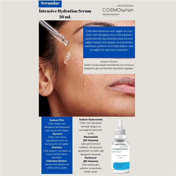 Yoğun Nemlendirme Ve Dolgun Görünüm Etkili Hyalüronik Asit Serumu 30 mL